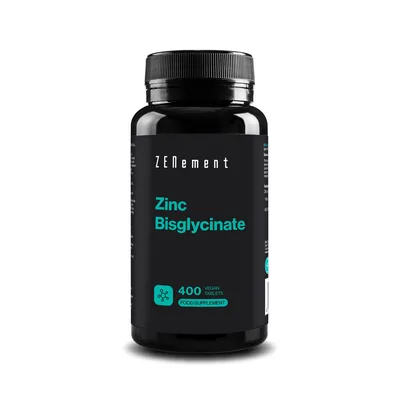 Zinc 25 mg (como Bisglicinato) - 400 Comprimidos — mejor Zinc