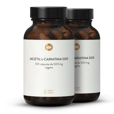 Acetil-L-Carnitina 500 mg Pack Ahorro 2x120 Cápsulas — mejor Acetil L-carnitina