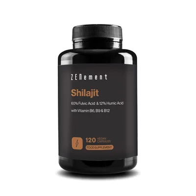 Shilajit con Vitamina B6, B9 y B12 - 120 Cápsulas Veganas — mejor Shilajit