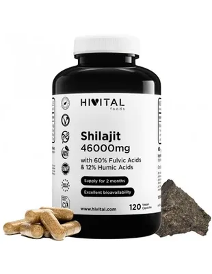 Shilajit 46000 mg - 120 Cápsulas Veganas — mejor Shilajit