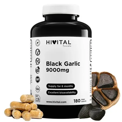 Hivital Ajo Negro 9000 mg 180 Cápsulas Veganas — mejor Ajo negro