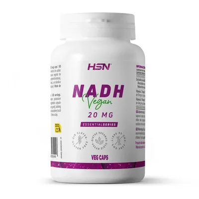 NADH 20mg | 60 cápsulas veganas de liberación retardada — mejor NAD+