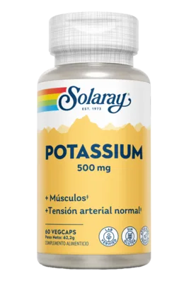 High Dose Potassium 500 mg - 60 VegCaps — mejor Potasio