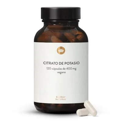 Citrato de Potasio de Fermentación 400 mg - 120 Cápsulas — mejor Potasio