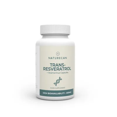 Resveratrol 500mg + Extracto de Romero 60 caps — mejor Resveratrol