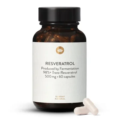 Trans-Resveratrol 500 mg Alta Dosis - 60 Cápsulas — mejor Resveratrol
