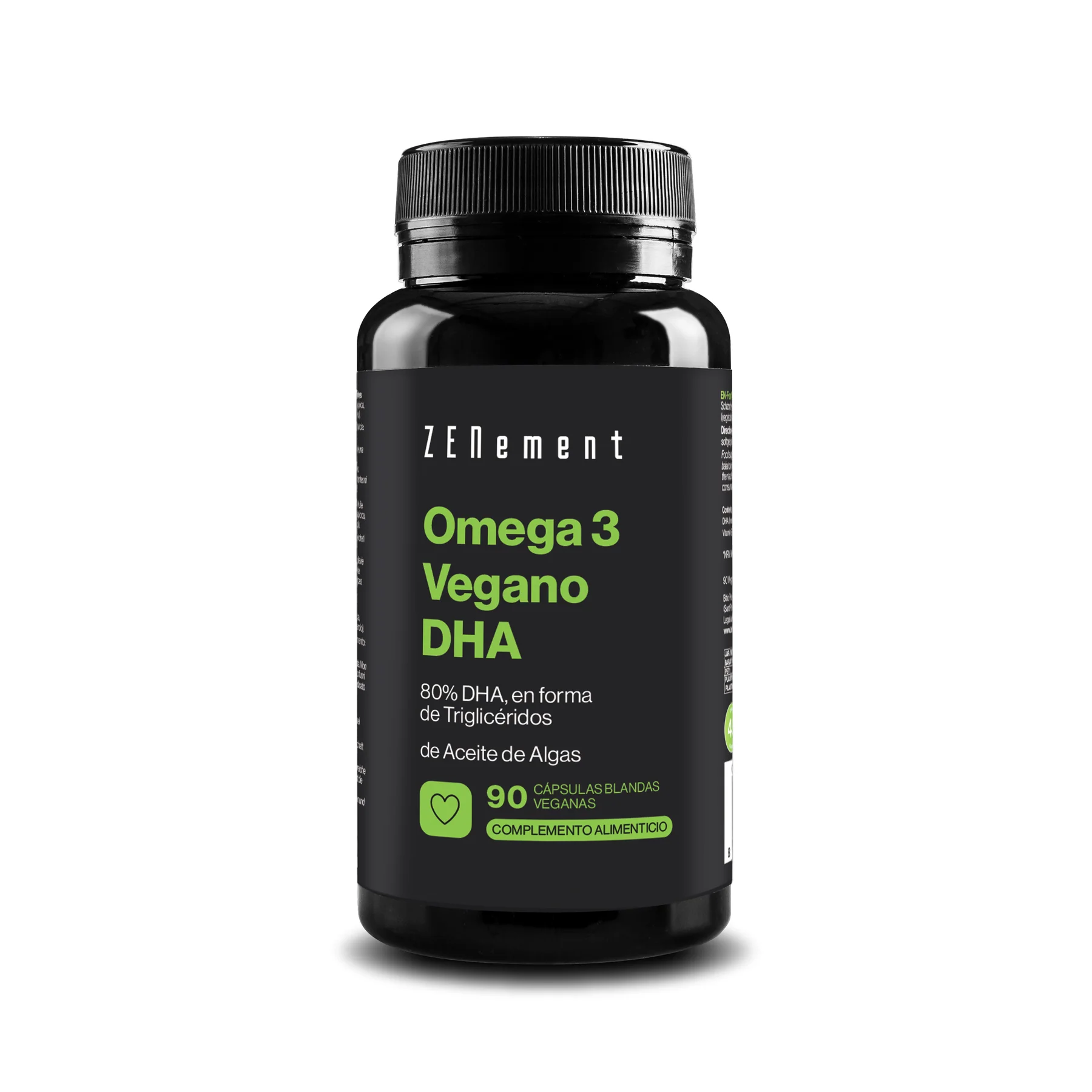 Omega-3 Vegano 80% DHA 90 Perlas — mejor Omega 3